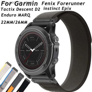 Ремешки для часов, нейлоновый ремешок 22 мм, 26 мм для Garmin Fenix 7X 7 6 6X Pro Fenix 5 5X Plus 3 3HR Forerunner 935 945 EPIX, быстросъемный ремень Y240321