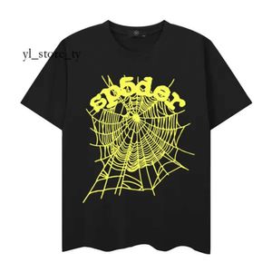 Tasarımcı Tshirt Erkek Tshirt Moda Örümcek 555555 Erkek Kadın Örümcek Kapüşonlu Köpük Baskılı Örümcek Ağ Gevşek Moda Gömlek Mürettebat Boyun Kısa Kollu Örümcek Takip 7390