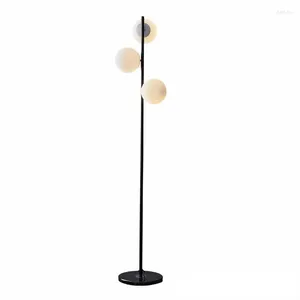 Lampade da terra Lampada nordica Metallo Rotondo Globo Curvo Retro Creativo Led Angolo In piedi Luci Rgb Decorazione Lampe Ambiente C