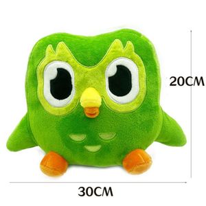 Duo Dolls Green Duolingo Owl Plush Doll Figurine Mascot 230823 OSCIH