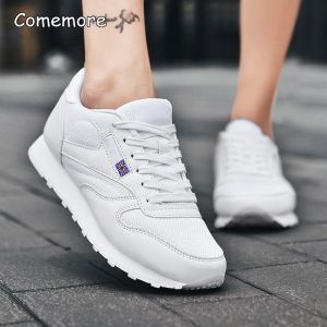 Botlar Comemore 2022 Trend Fashion Women Erkek Spor ayakkabıları Beyaz Siyah Adam Ayakkabı Platform Çift Flats Tenis Zapatillas Mujer Plus Boyut