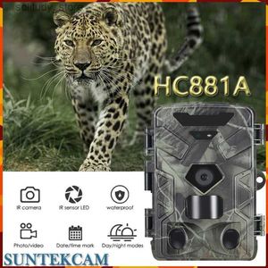 Jaktspårkameror Suntekcam HC881A Hunting Trail Camera 24MP 1080P Trådlös 0,3S Infraröd nattvision Motion Aktivering Trigger Safety Camera Output Q240321