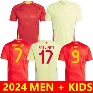 2024 Spains Soccer Jerseys Euro Cup Pedri Lamine Yamal Pino Merino Rodrigo Sergio M.asensio Ferran Men Kids Kits Hermoso Redondo Caldentey 24/25 Football Shirt