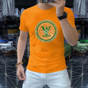 Męskie T-shirty europejskie towary Hot Diamond merceryzowany bawełniany krótki rękawki T-shirt mężczyzn TREND MARDY 2021 Summer New Men's Printing na wpół rękawie chenghao01 628 628