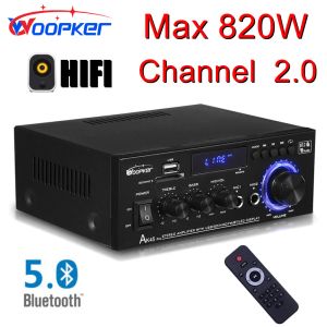Högtalare Woopker AK45 Pro Hifi Digital Amplifier Max Power 820W Channel 2.0 Bluetooth Surround Sound AMP Speaker Support 90240V Input