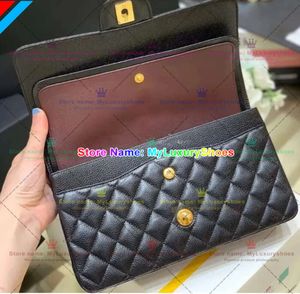 10A Top Tier Quality Jumbo Double Flap Bag Designer 25cm 30cm Caviar Caviar Lambskin Classic All Black Pres