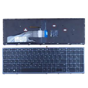 Новая клавиатура США для серии HP Zbook 15 G3 17 G3 с подсветкой и указателем 848311-001