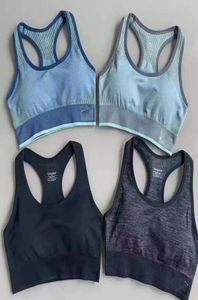 Kvinnors underkläder tankar Rimless Yoga Bekväm sportbh klassisk brev som kör sport fitness vest6729481