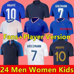 Fransız kulübü tam setler 2024 Benzema Futbol Formaları 24 25 Giroud Mbappe Griezmann Saliba Pavard Kante Maillot de Ayak Equipe Hommes Erkek Kadın Çocuk Kid Futbol Gömlek