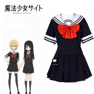 Cosplay Anime Costumes Mahou Shoujo Webbplats rollspel ger Asagiri Aya rollspel Yatsura Tsuyuno rollspelande Magic Girl Webbplats Skola UniformC24321