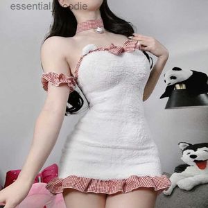 Cosplay Anime Costumes Cute Plush Teddy Bear Sukienka odgrywanie ról Sweet Maid Mundur Backless Night Sowa Kay bieliznę anime odgrywanie ról Lingerieck24321