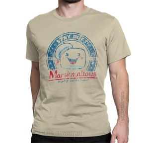 Men039s Stay Puft Retro Ghostbusters Marshmallow Camisetas Roupas de Algodão Moda Clássica Tripulação Pescoço Tees Idéia de Presente Camisetas 22051130604