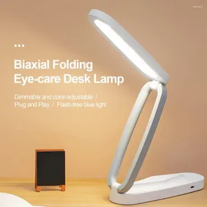 Tischlampen Blendungfreie LED-Lampe tragbare Schreibtisch hohe Helligkeit mit stufenloser dimmbarer Feature 3-Farbe zum Lesen