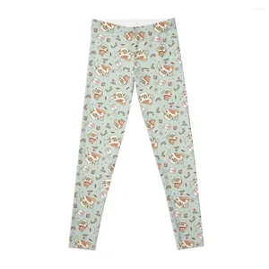 Pantaloni attivi Cavia e capibara Modello Tea Party Bubu Moonch Leggings Allenamento Donna sportiva Push Up Donna