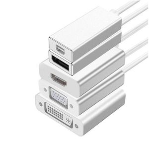 Kable komputerowe Złącza USB Typ C do DVI HD VGA Displayport Mini DP Adapter Konwerter wideo do telefonu do laptopa PC HDTV Drop OTE3K
