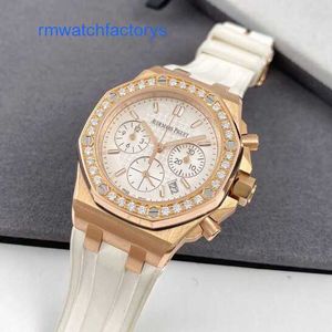 Lastest Brand Wristwatch AP Wrist Watch Royal Oak Offshore 26231or Rose Gold White Plate Folding Spuckle Womens Fashion Leisure Business Sports Machinery Watch