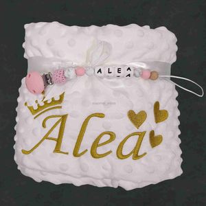 Quilts Name Personalized Toddler Crib Stroller Fleece Baby Blanket Newborn Infant Swaddle Wrap Birthday Gift Drop Shipping 240321