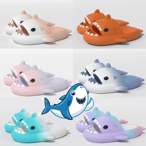 Top-Schuhe Sandale Summer Shark Hausschuhe Shark Slides Schuhe mit dicken Sohlen Sandalen Gradient Flip Flops GAI eur 36-45