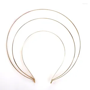 Grampos de cabelo de metal liso headbands feminino diy artesanato em branco fino quadro de fio de aço hairband para faixas de cabeça presente de natal dourado