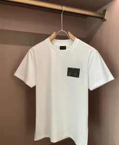 Designer Fendishirt t Shirts Fen Tshirt Letter klatki piersiowej laminowany haft haftowy High Street luźne obfite koszulka Casual T-shirt czyste bawełniane topy 695