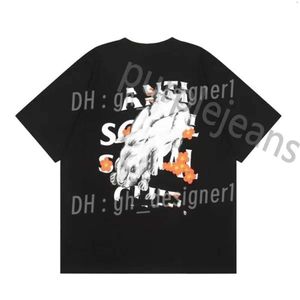 2024 Designer Anti Social Camisa Mens Camiseta Moda Anti Social Camisetas Social Club Top Clássico Padrão Imprimir High Street Redondo Pescoço Manga Curta Camiseta 7W