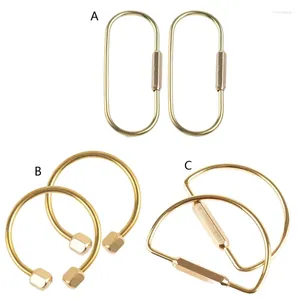 Keychains 2 Pieces Brass Screw Lock For Key Ring Holder Keyring Jewe