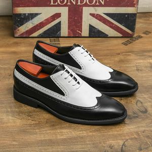 Casual Shoes Spring Black White Leather for Men High Quality Wedding Dress Business Office Loafers Shoe Luxury Designer