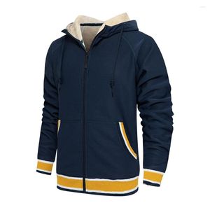 Jaquetas masculinas inverno 2024 homens velo zip up moletom com capuz grosso cardigan suéteres hoodies casacos quentes suéter rua jaqueta com capuz