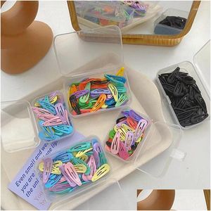 Hair Accessories 10Pcs/Box Mini Clips Child Metal Hairgrip Solid Color Kids Snap Hairpins Baby Barrettes Colorf Drop Delivery Maternit Ot5Ib