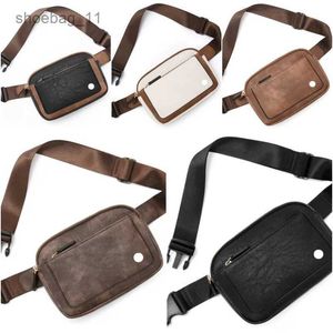 Sacos de noite ao ar livre LL Mulheres PU Cintura Saco Ginásio Correndo Esportes Cinturas Viagem Homens Telefone Moeda Bolsa Casual Cinto Cross Body Fanny Pack Impermeável Ajustável