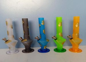 Fashion Colorful Silicone Mini Bong Water pipe Foldable Water Pipe Hookah Water Pipes Rubber Hookah Oil VT01531111491