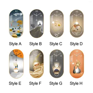 Wall Clocks Crystal Porcelain Clock Silent Sweep Decorative Mute For