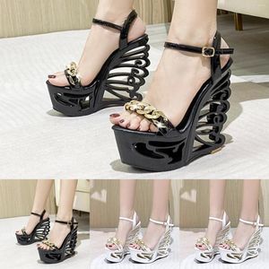 Sandals Fashion Metal Chain Sexy High Heeled Arket Beauty Open Toe Ankle Ladies Tassel For Women Dress