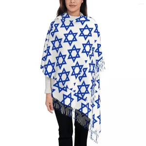 Scarves Tassel Scarf Large 196 68cm Pashmina Winter Warm Shawl Wrap Bufanda Female Blue Stars Cashmere