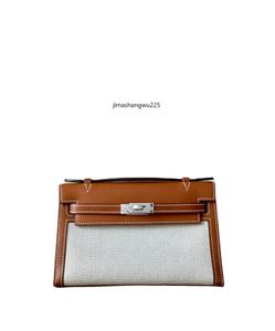 Högkvalitativ handgjorda väska Luxury Brand Bag Design Women's Bag 5a Kvalitetsfärg OM/Chai 22cm Silver Hårdvara Saddle Skin