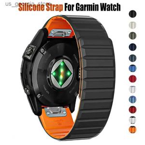 Ремешки для часов 22/26 мм, магнитный ремешок Sile для Garmin Fenix 6 6X Pro 7 7x 5X 5 Pro Gen 2, быстросъемный браслет для Enduro 2/Descent Mk1 Band Y240321