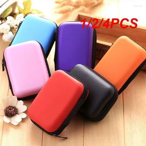 Storage Bags 1/2/4PCS Colorful Portable Earphone Bag Phone Charger Box Key U Disk USB Cord Organizer Data Cable Case