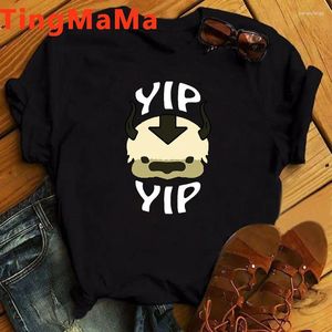 Damen T-Shirts Avatar The Last Airbender Appa Shirt Weibliches Paar Print Grafik T-Shirts Frauen Weiß Kawaii