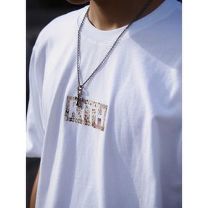 Designer 22ss Kith Tile Box Tee Summer Camo Totem Print Short Sleeve Mens Round Neck Loose T-shirt