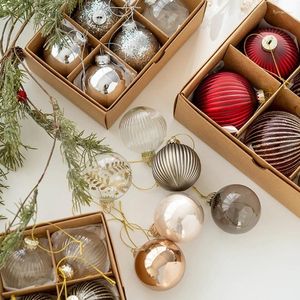 パーティーデコレーションクリスマスペンダントスタイルツリーに最適なガラスボールの装飾品をあなたの家にお祝いの雰囲気を加えます。