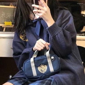 Akşam çantaları mbti jk tuval bayan çanta küçük Japon tarzı tiki öğrenci moda crossbody çanta orijinal vintage estetik omuz