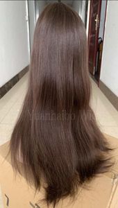 4x4 Silk Top Jewish Wig Middle Brown Color4 Finest European Virgin Human Hair Chestnut Brown Color 2 Kosher Wigs Fast Express De6017497