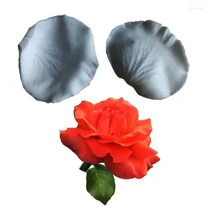 Baking Moulds 3D Simulation Rose Petal Fondant Cake Tool Chocolate DIY Embossing Mold Silicone Clip Kitchen Accessories Creative