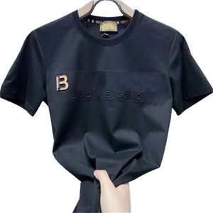 Camiseta masculina de designer roupas masculinas mulheres camiseta moda alfabeto impressão em torno do pescoço preto e branco manga curta camiseta masculina grande camiseta tamanho asiático s ~ 5xl