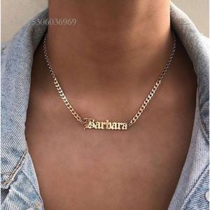 Handgjorda smycken Hip-Hop-stil Miami Cuban Name Pendant 10K 14K Solid Gold Chain for Christmas Gift