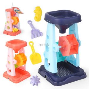 Sand Play Water Fun Barn Summer Beach Toys Set Beach Bucket Playset för Baby Outdoor Water Interactive Games Gift Sand Bucket Unique Toys for Kids 240321