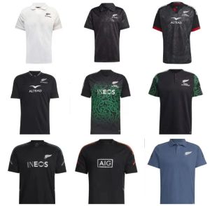 كأس العالم السود الركبي القميص الأسود نيو جيرسي زيلندا الأزياء سيفن 24 24 Super Rugby Vest Shirt Polo Maillot Camiseta Maglia Tops S-5XL