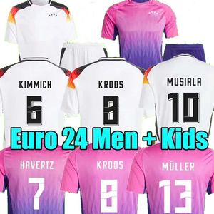 2024 2025 선수 팬 축구 유니폼 Kroos kroos kimmich 풀 크루그 뮬러 가브리 havertz musiala sane undav 24 25 전국 독일 축구 남자 여자 아이 셔츠 4xl