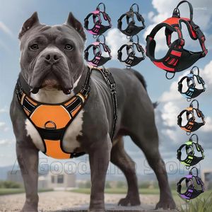 Hundehalsbänder Reflektierendes Geschirr Atmungsaktives Zubehör Weste mit Griff für kleine große Hunde Outdoor-Walking-Training Heimtierbedarf