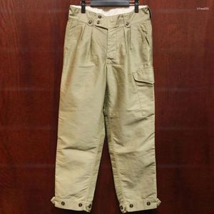 Men's Pants Meimei Homemade 1940s Military Style 9 Points Trousers Logging Overalls YUTU&MM Clothing